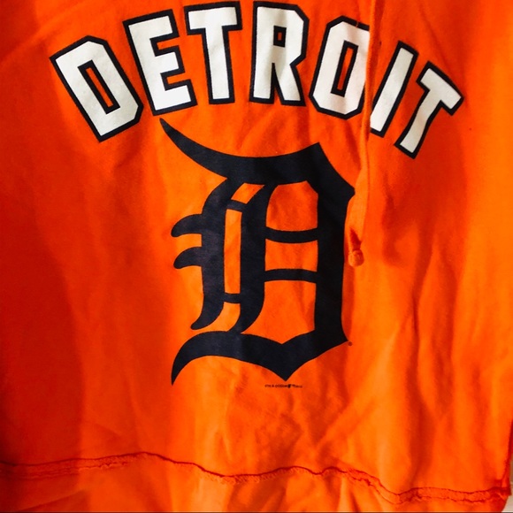 5TH & OCEAN Detroit Tigers baseball Orange womens hoodie size small - Picture 3 of 6